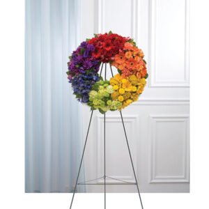 Circle of Life Rainbow Wreath